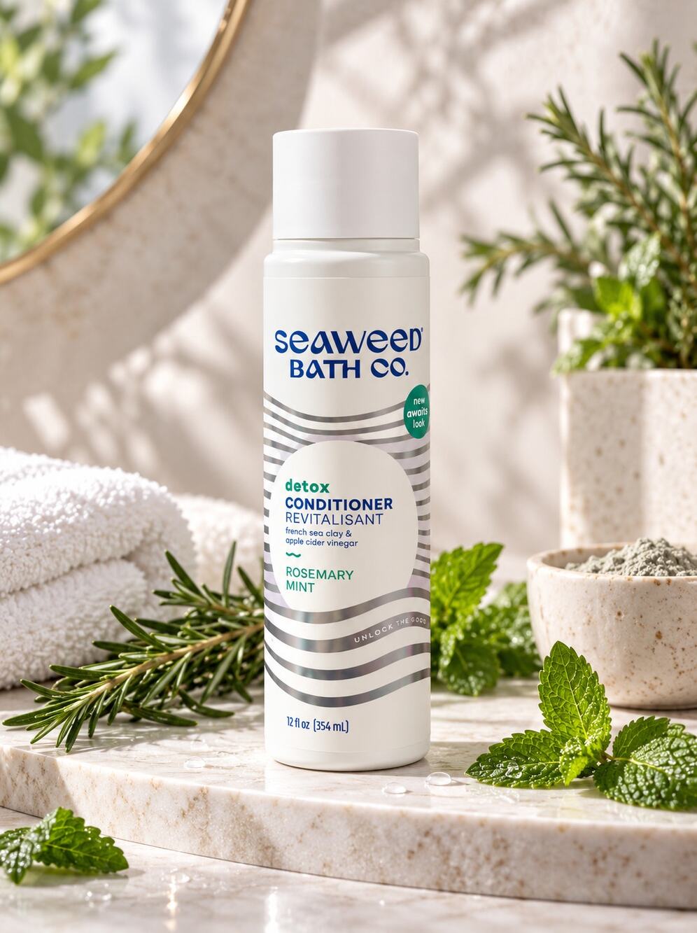Seaweed Bath Co. Rosemary Mint Detox Conditioner 12 fl oz NEW